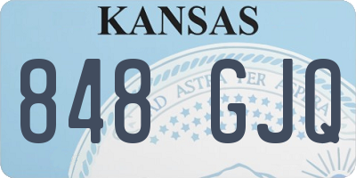 KS license plate 848GJQ