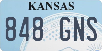 KS license plate 848GNS