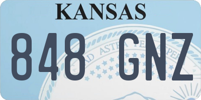 KS license plate 848GNZ