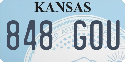 KS license plate 848GOU