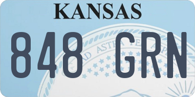 KS license plate 848GRN