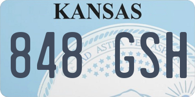 KS license plate 848GSH