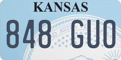 KS license plate 848GUO