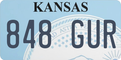 KS license plate 848GUR