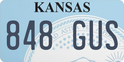 KS license plate 848GUS