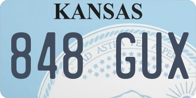 KS license plate 848GUX