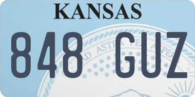 KS license plate 848GUZ