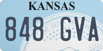 KS license plate 848GVA