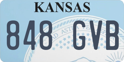 KS license plate 848GVB