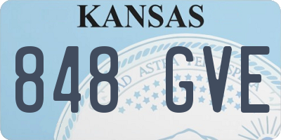 KS license plate 848GVE