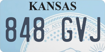 KS license plate 848GVJ