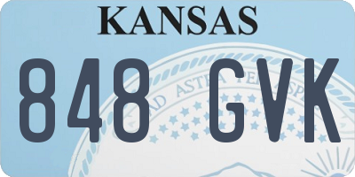 KS license plate 848GVK