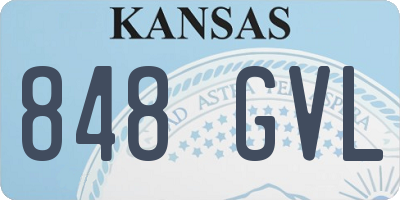 KS license plate 848GVL