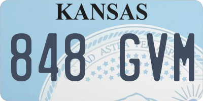 KS license plate 848GVM