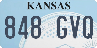 KS license plate 848GVQ