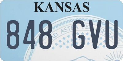 KS license plate 848GVU
