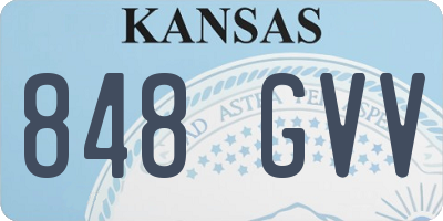 KS license plate 848GVV