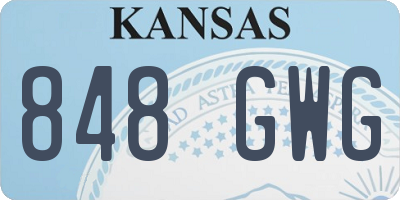 KS license plate 848GWG