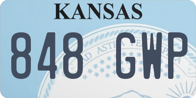KS license plate 848GWP