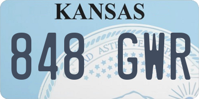KS license plate 848GWR
