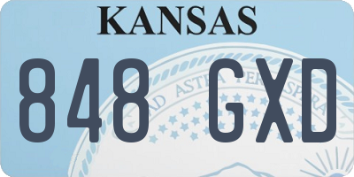 KS license plate 848GXD