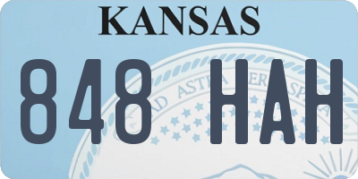 KS license plate 848HAH