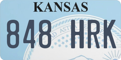 KS license plate 848HRK