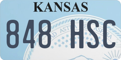 KS license plate 848HSC