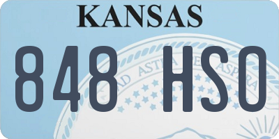 KS license plate 848HSO