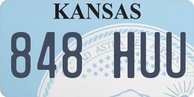 KS license plate 848HUU
