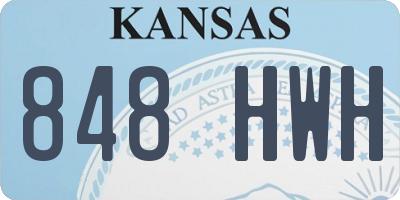 KS license plate 848HWH