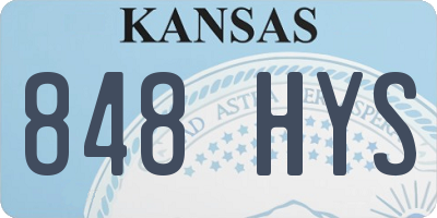 KS license plate 848HYS