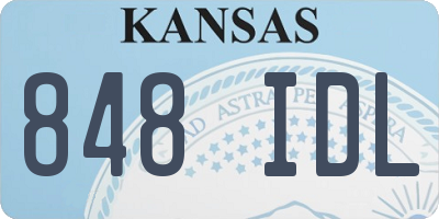 KS license plate 848IDL