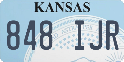 KS license plate 848IJR