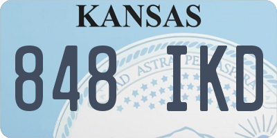 KS license plate 848IKD