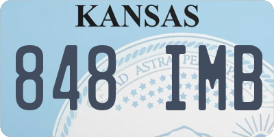 KS license plate 848IMB