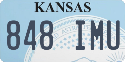KS license plate 848IMU