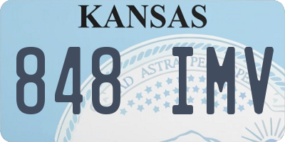 KS license plate 848IMV