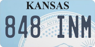 KS license plate 848INM
