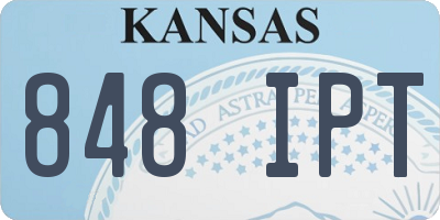 KS license plate 848IPT