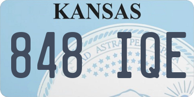KS license plate 848IQE