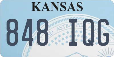 KS license plate 848IQG