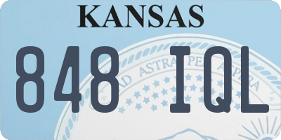 KS license plate 848IQL