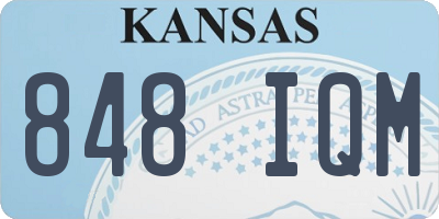 KS license plate 848IQM
