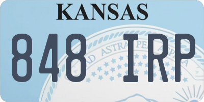 KS license plate 848IRP