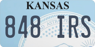 KS license plate 848IRS