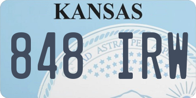 KS license plate 848IRW
