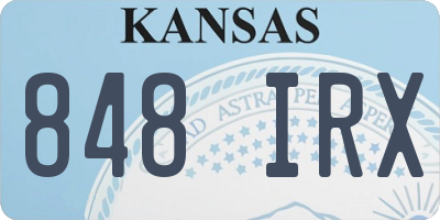 KS license plate 848IRX