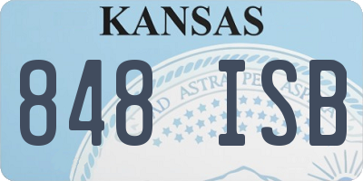 KS license plate 848ISB