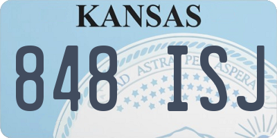 KS license plate 848ISJ